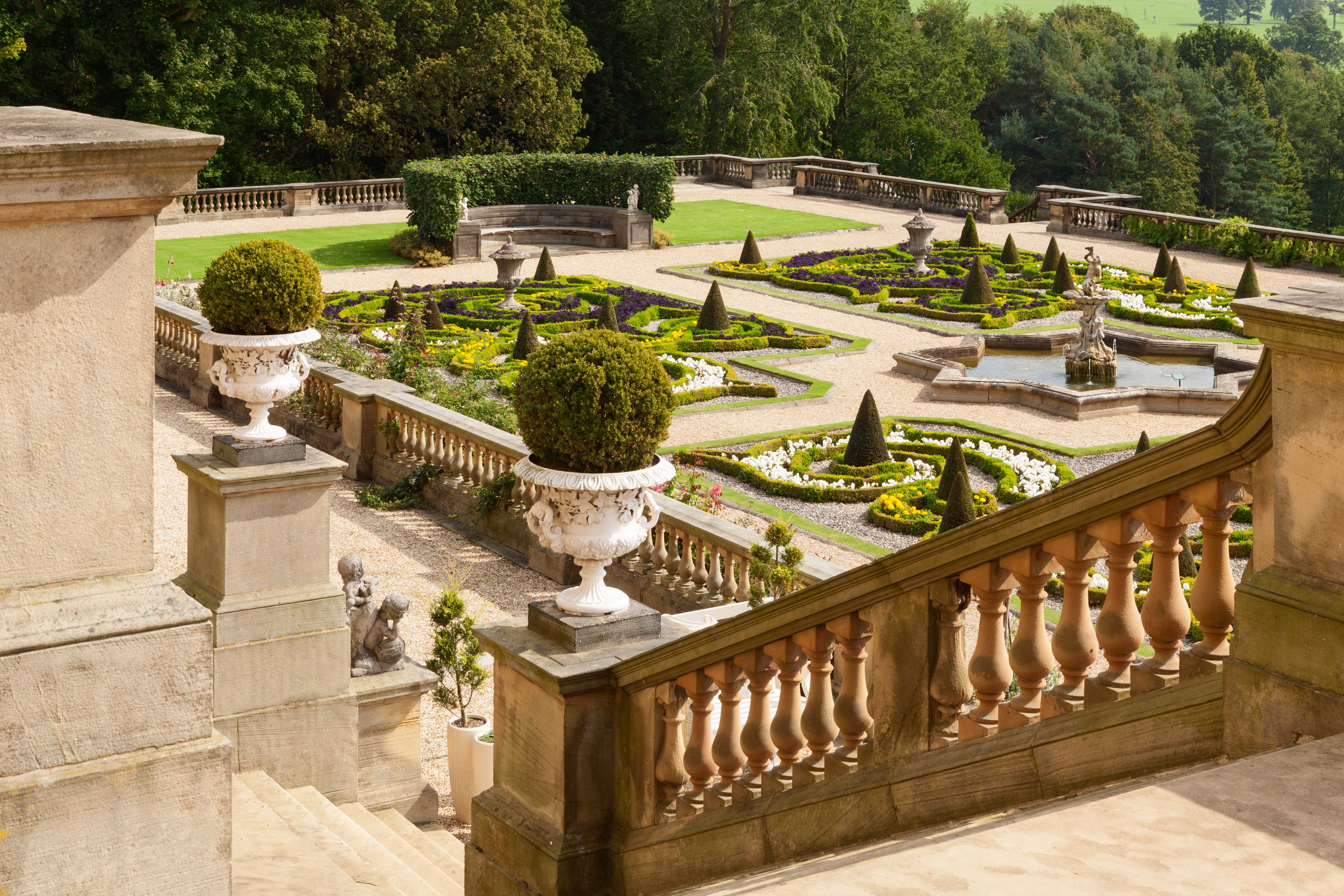 Views of the Terrace garden at Harewood House in Leeds