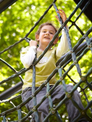 Kids can have hours of fun spent climbing at running at the Adventure Playground
