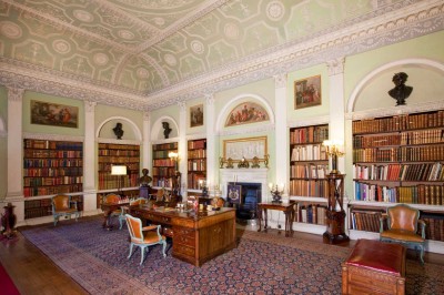 Chippendale furniture and Robert Adam designs decorate the Old Library