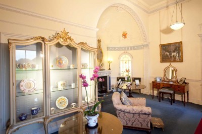 Beautiful collections are displayed in this room that are personal to the Lascelles family