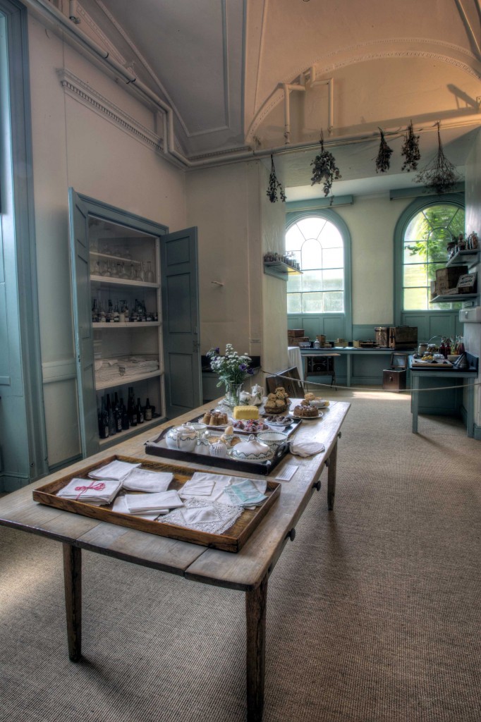 Harewood House in Yorkshire has a still room which was used to lay breakfast trays