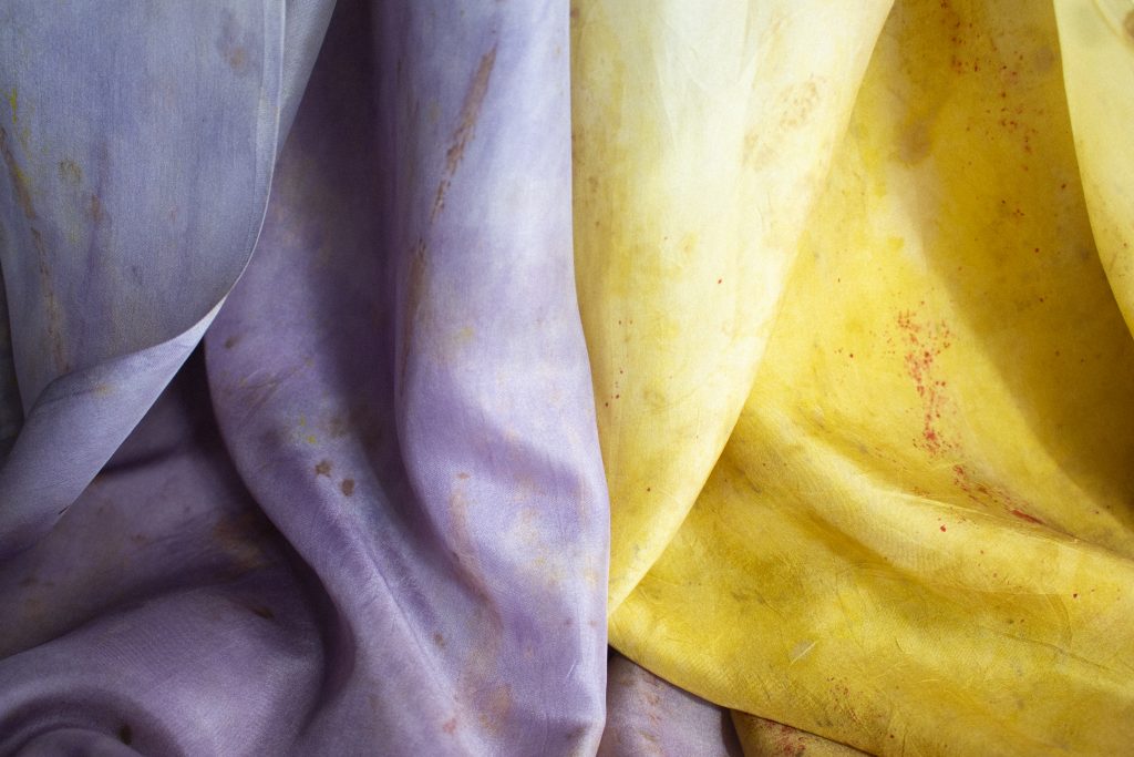 purple yellow scarves